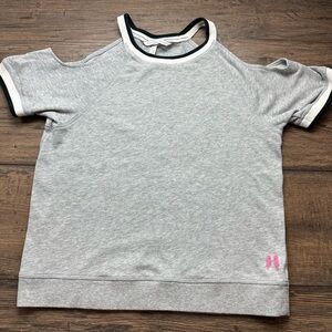 Victoria's Secret Gray and Pink Blouse